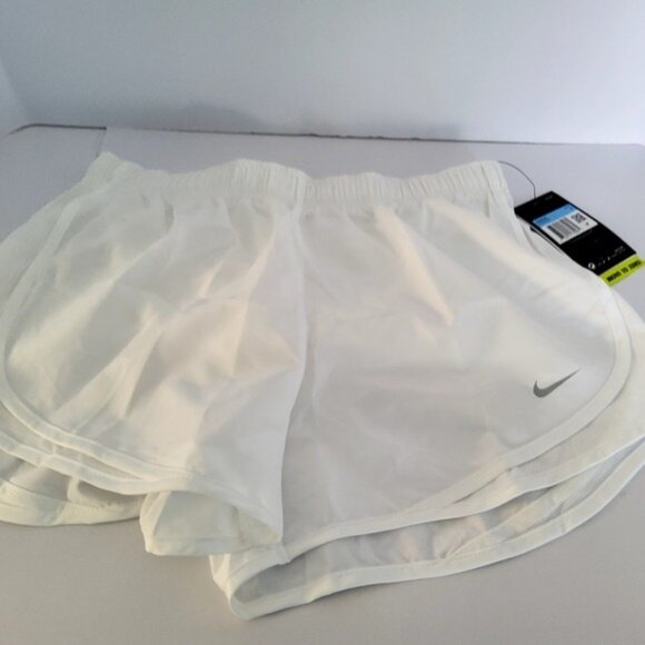 Nike Pants - Nike Women's White Logo Adjustable Dri-Fit Active Running Shorts Size M